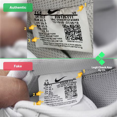 how can you tell if a nike is fake|how to check if nikes are genuine.